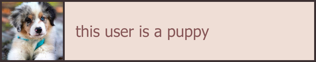 this user is a puppy